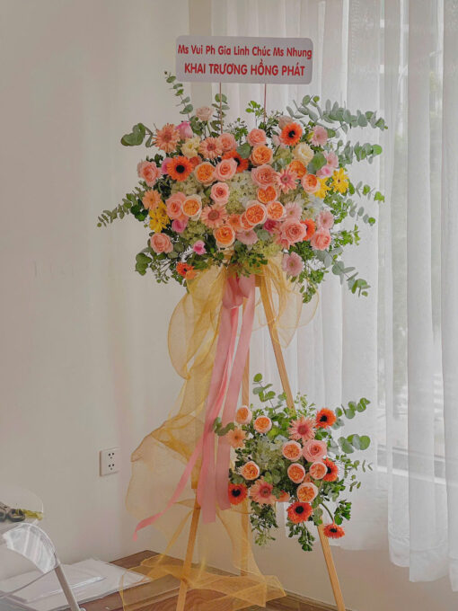 Lẵng hoa "Sắc Xuân Hồng Phát"
