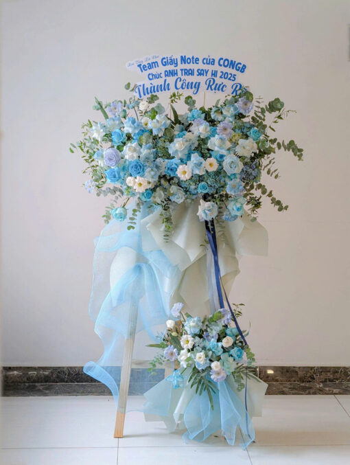 Lẵng hoa "Sắc Mây Bình An"