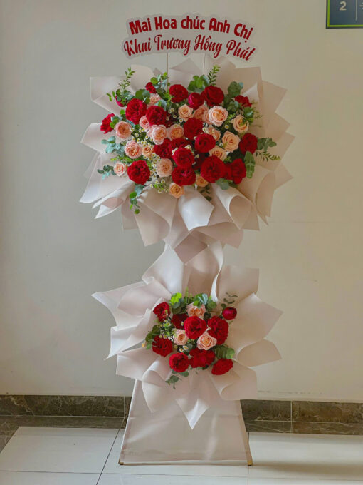 Lẵng hoa " Hồng An Khởi Sắc "
